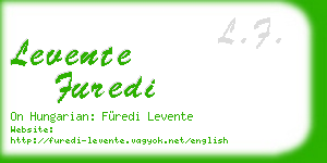 levente furedi business card