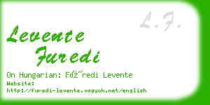 levente furedi business card